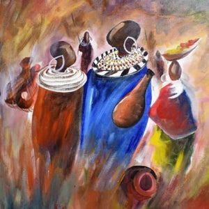 african painting drawn by local artists
