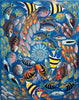 African painting of fishes