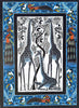 African painting of three good looking giraffes for sale
