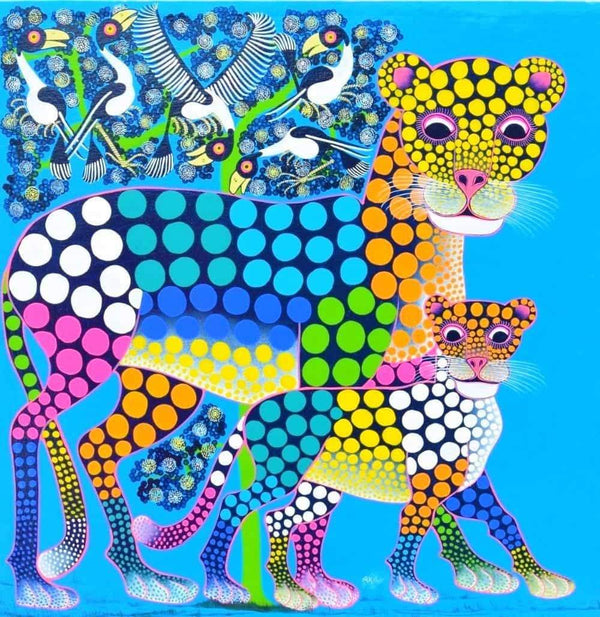 絵画 Tingatinga 20*20 (10) Tingatinga art