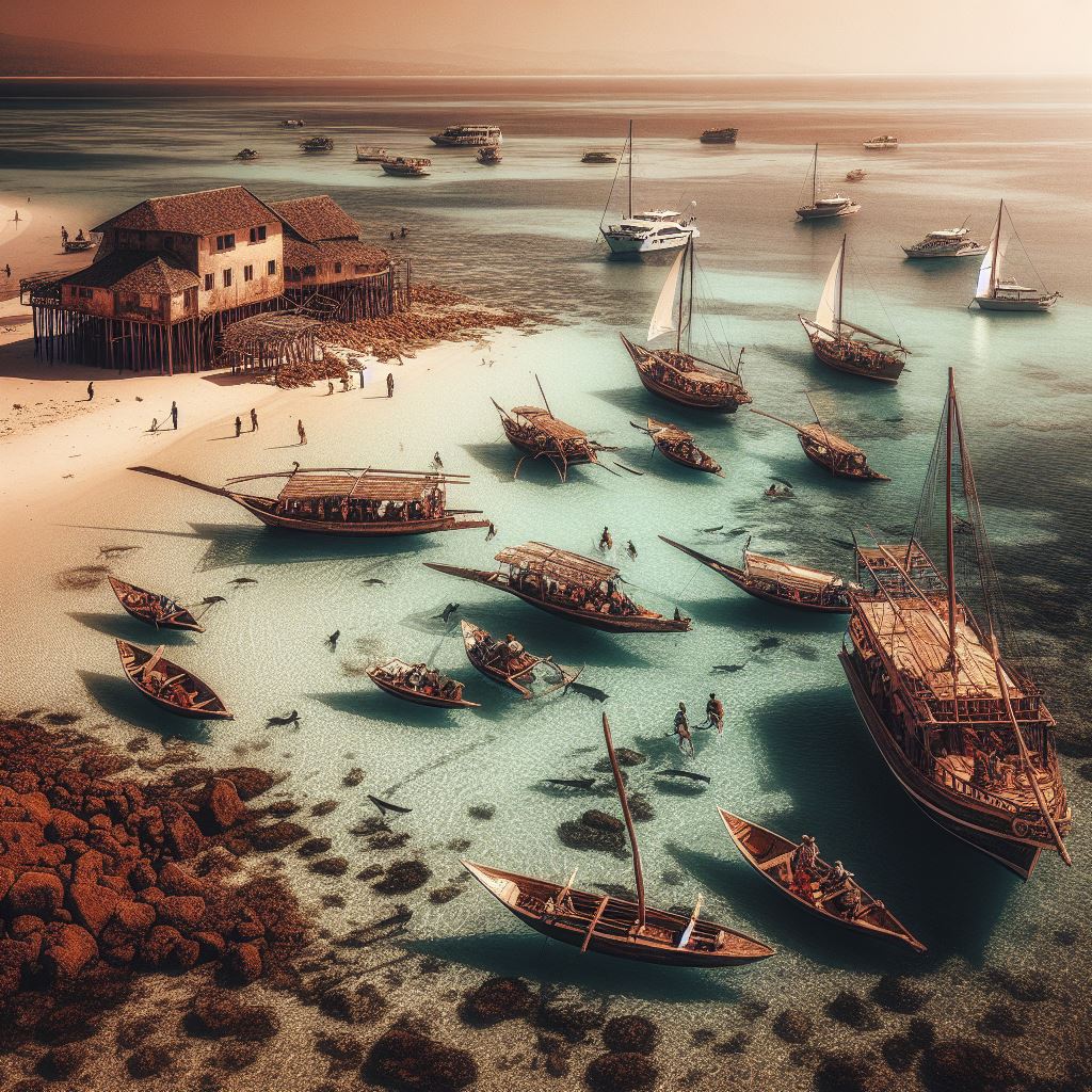Yachts & Boats in African Paintings