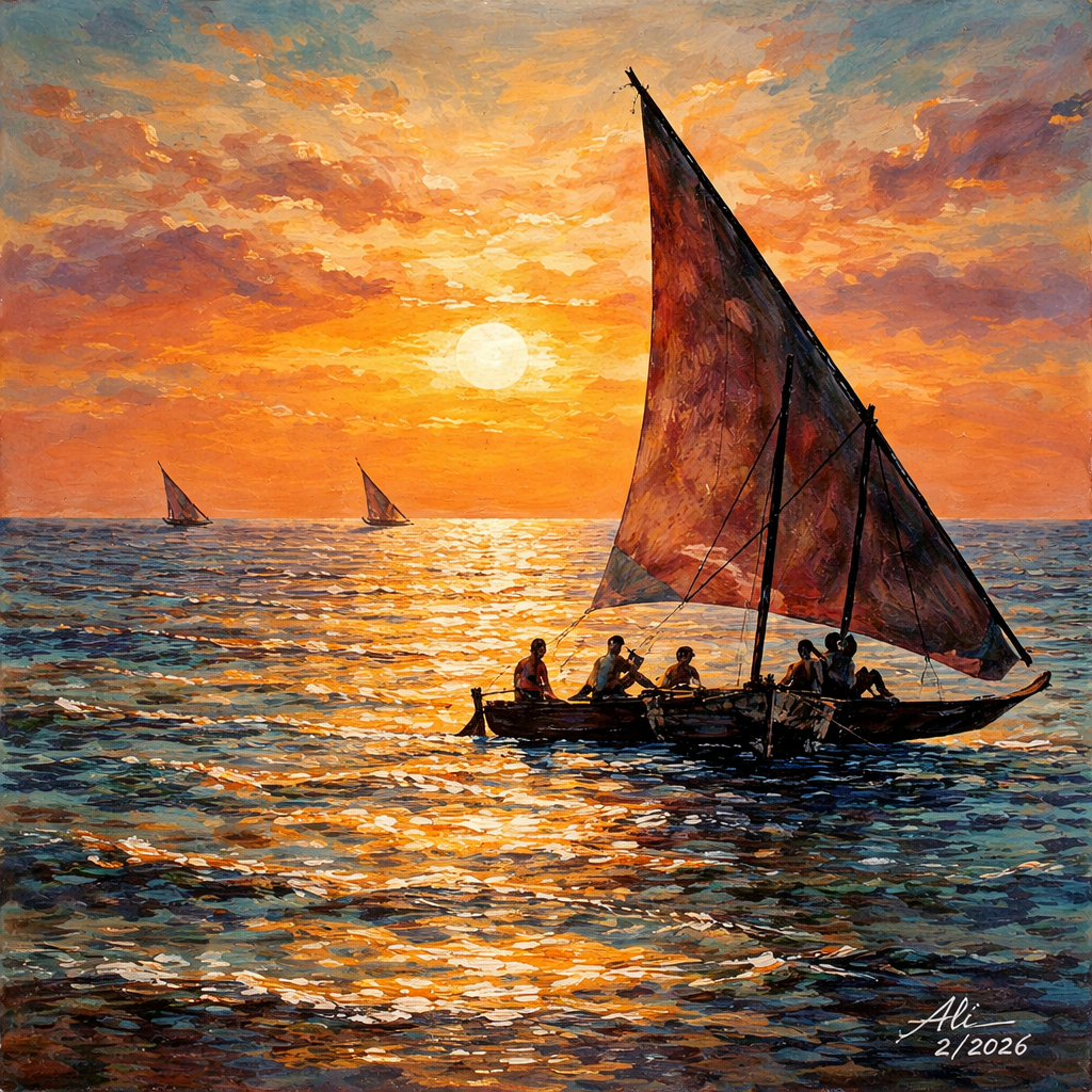 Why African Paintings Are Obsessed With Dhows and Boats: The Indian Ocean's 1,000-Year Love Affair With Sails