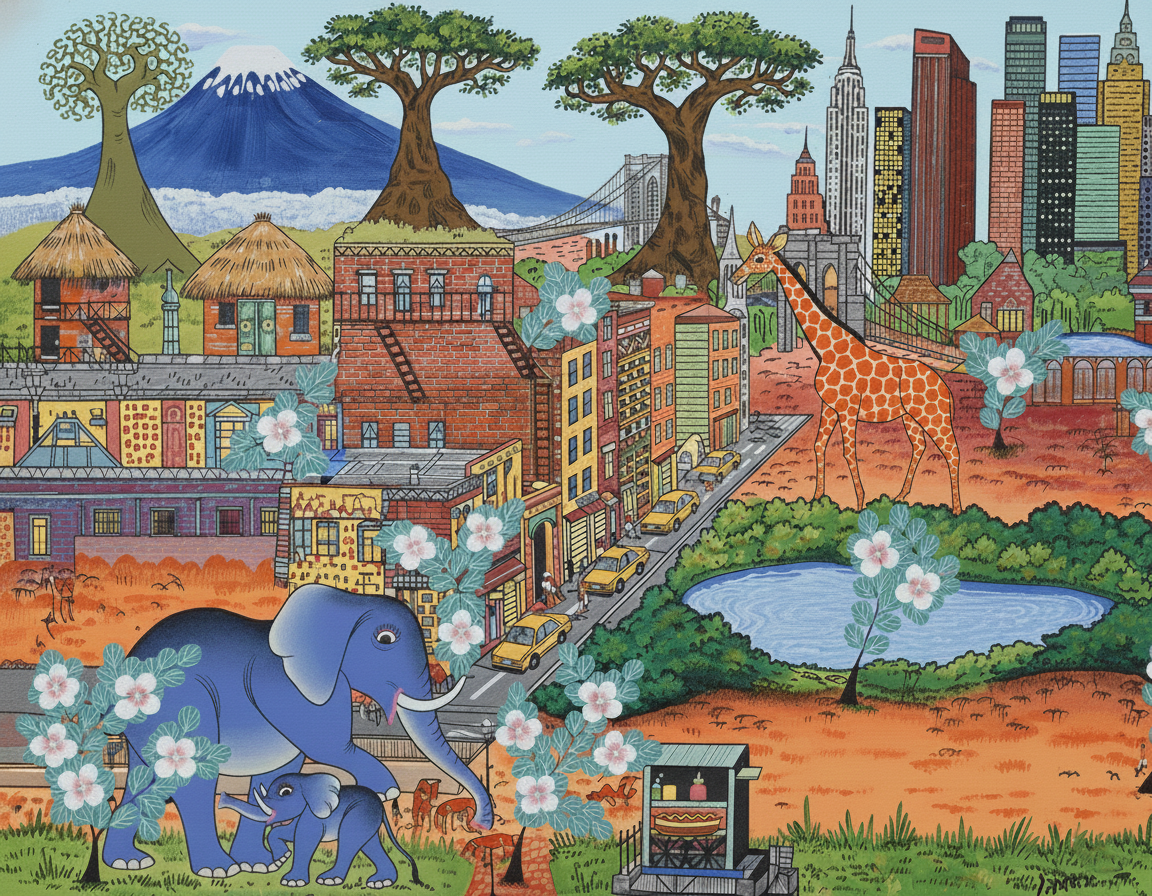 Authentic African Wildlife Art for New York Apartments: Hand-Painted Tingatinga Paintings in Manhattan to Brooklyn Homes