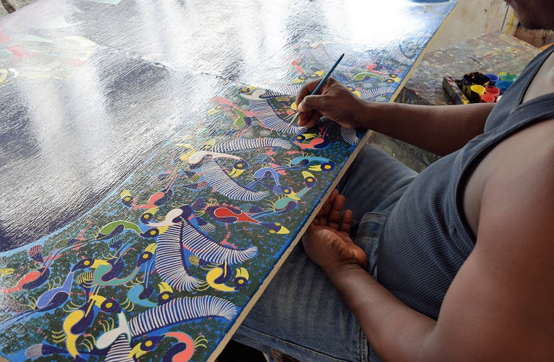 african paintings being made in tanzania