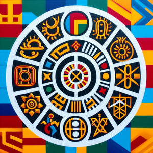 african painting of symbols