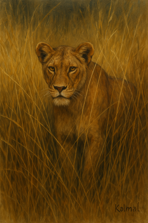 lioness painting africa 