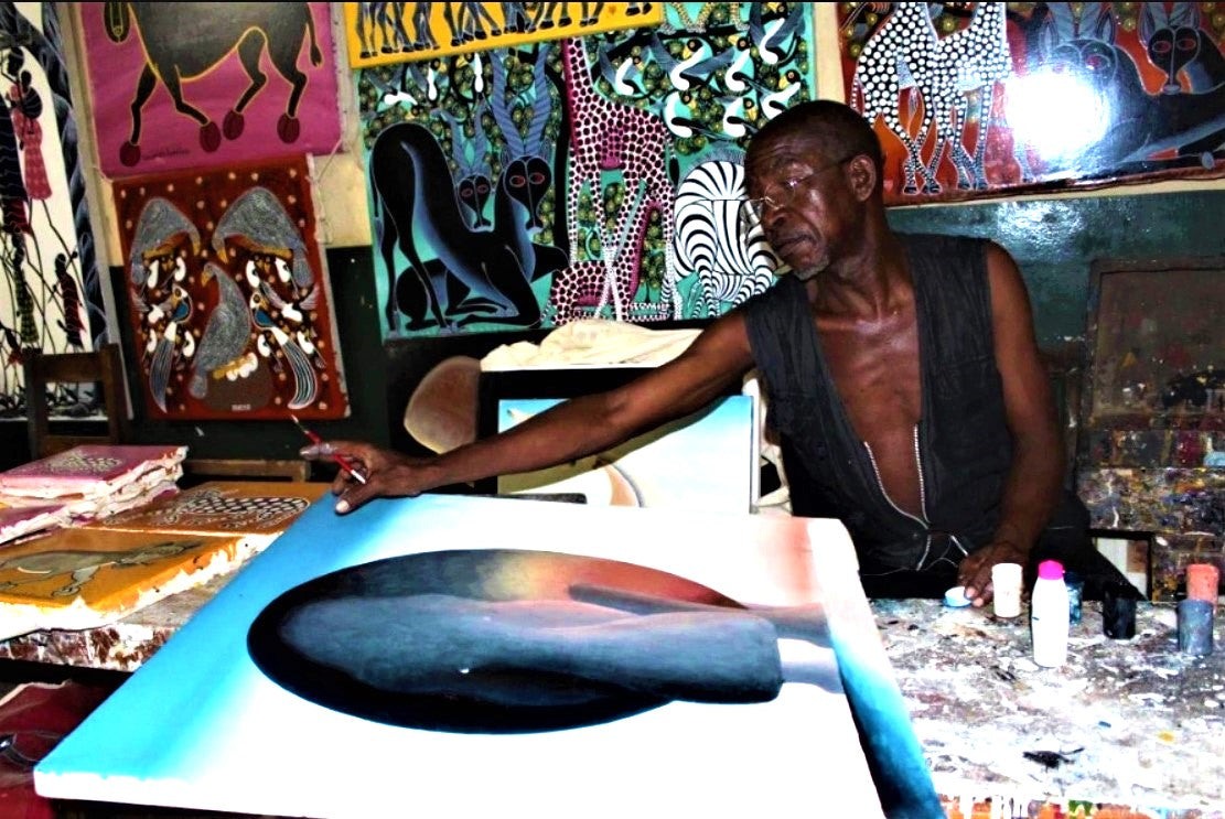 african artist at work