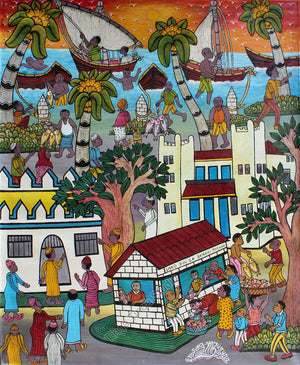 african art of slave trade in bagamoyo