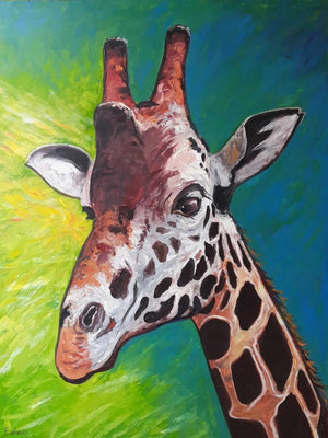 African  art of giraffe for sale