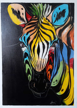 African  art of zebras