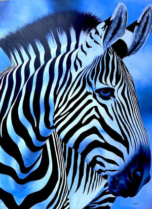 African painting of a zebra for sale