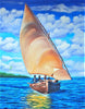 African painting of a boat for sale