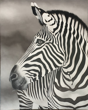 african art of a zebra