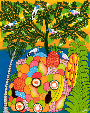 african paintings of fruits