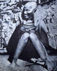 African painting of a beggar