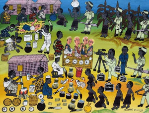 african art of people in the villages for sale