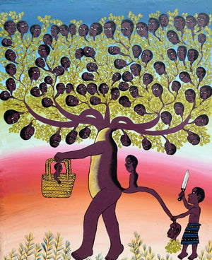 African painting of people