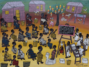 African art of a village