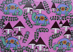 African painting of a turtle 