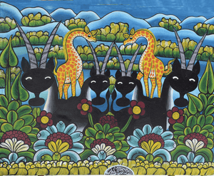 African painting of shadows
