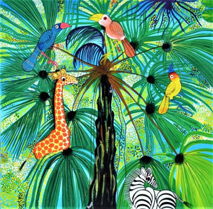 African art of trees and animals