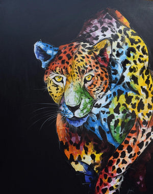 African painting of a cheetah for sale made by mtambala