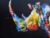 African painting of a rhinos face for sale