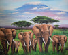 African painting of elephants for sale