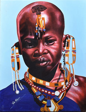 african art of a man wearing african clothes