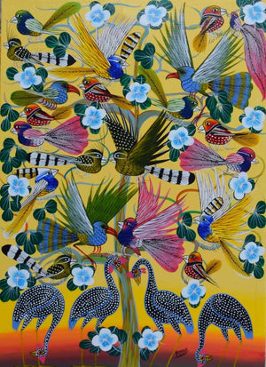 African paintings of beautiful birds for sale