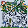 african art of animals for sale of zebra and baby