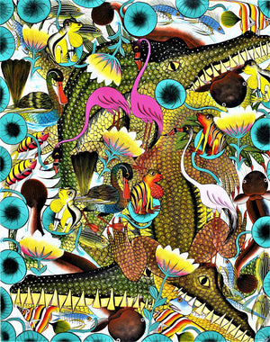 African art of crocodiles
