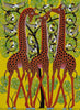 African  art of three giraffes for sale