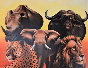 african art of the big5 animals