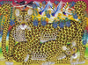African painting of two cats