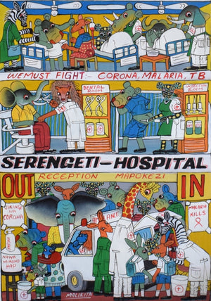 african art of a hospital in tanzania