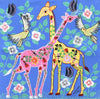 african art of two giraffes 