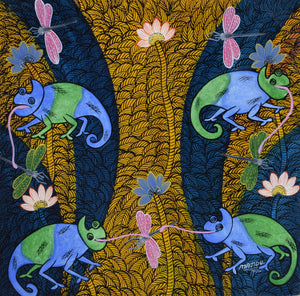 handmade african painting made by tanzanian artists