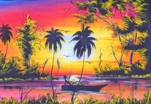 African painting of Zanzibar island