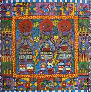 african art of three women