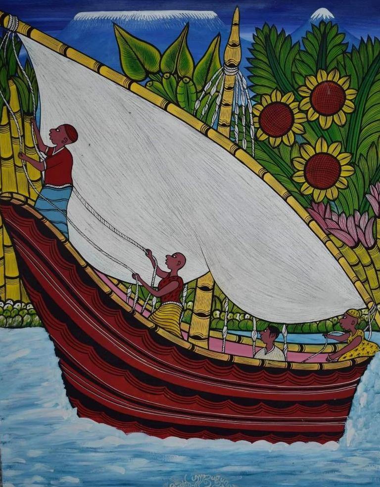 African  art of boats