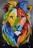 African art of a lions face