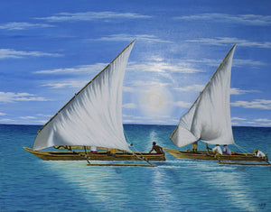 AFRICAN ART OF A BOAT FOR SALE