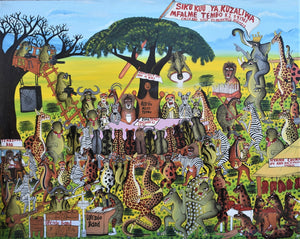 african art of an animal party