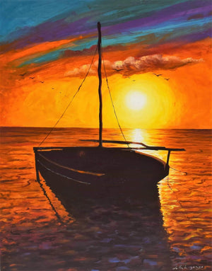 African  art of boat
