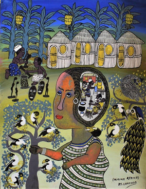 african art of a black lady