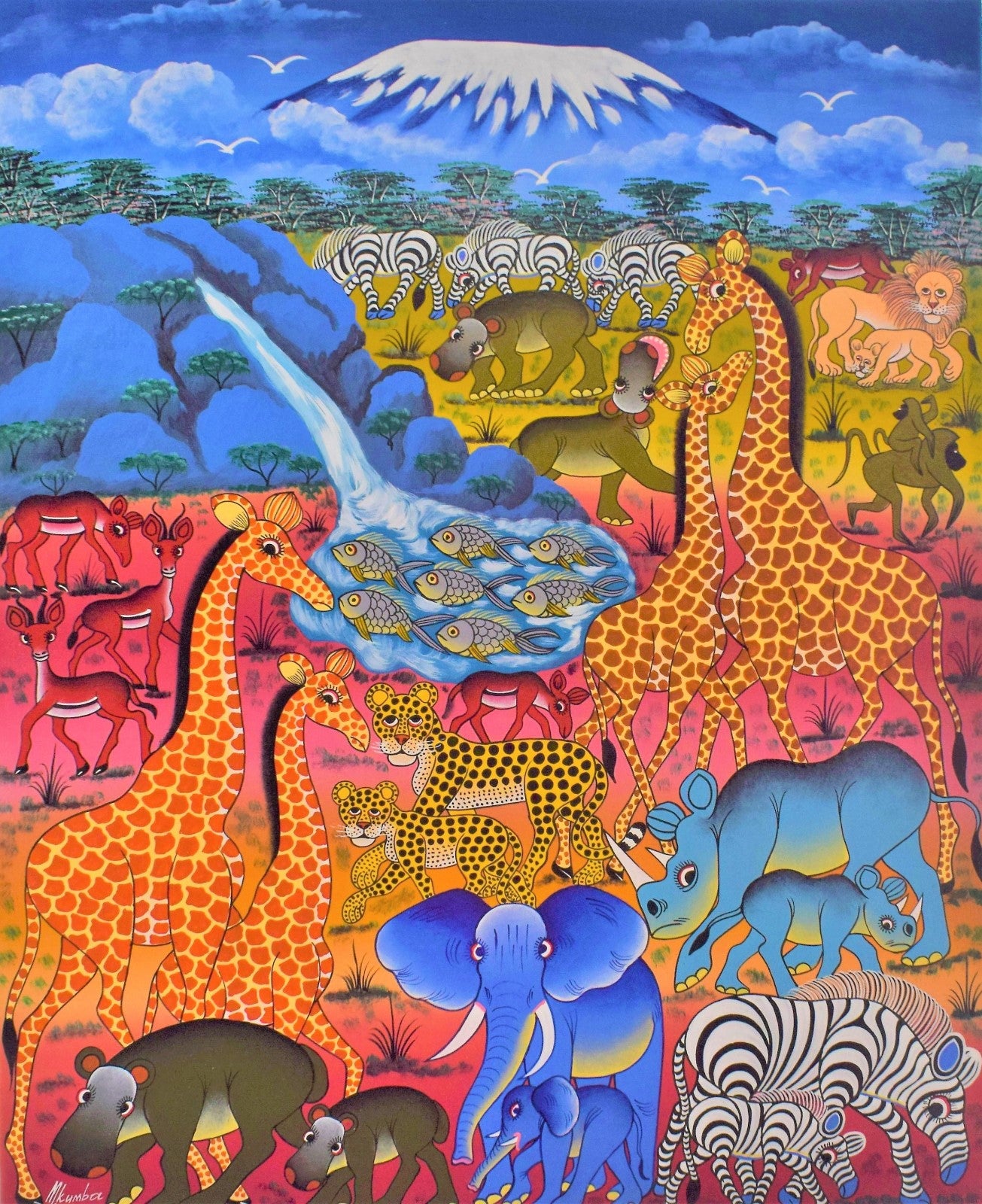 African painting of animals for sale online 