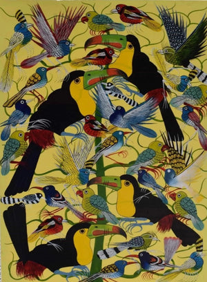 African  art of animals in the forest for sale