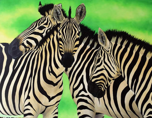 African  art of zebra