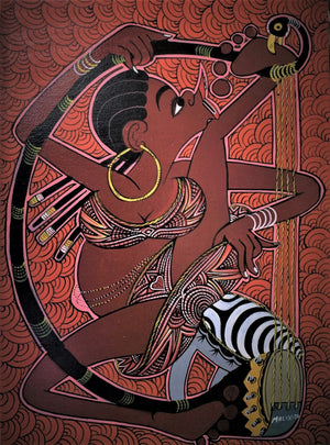 african art of a woman in tanzania